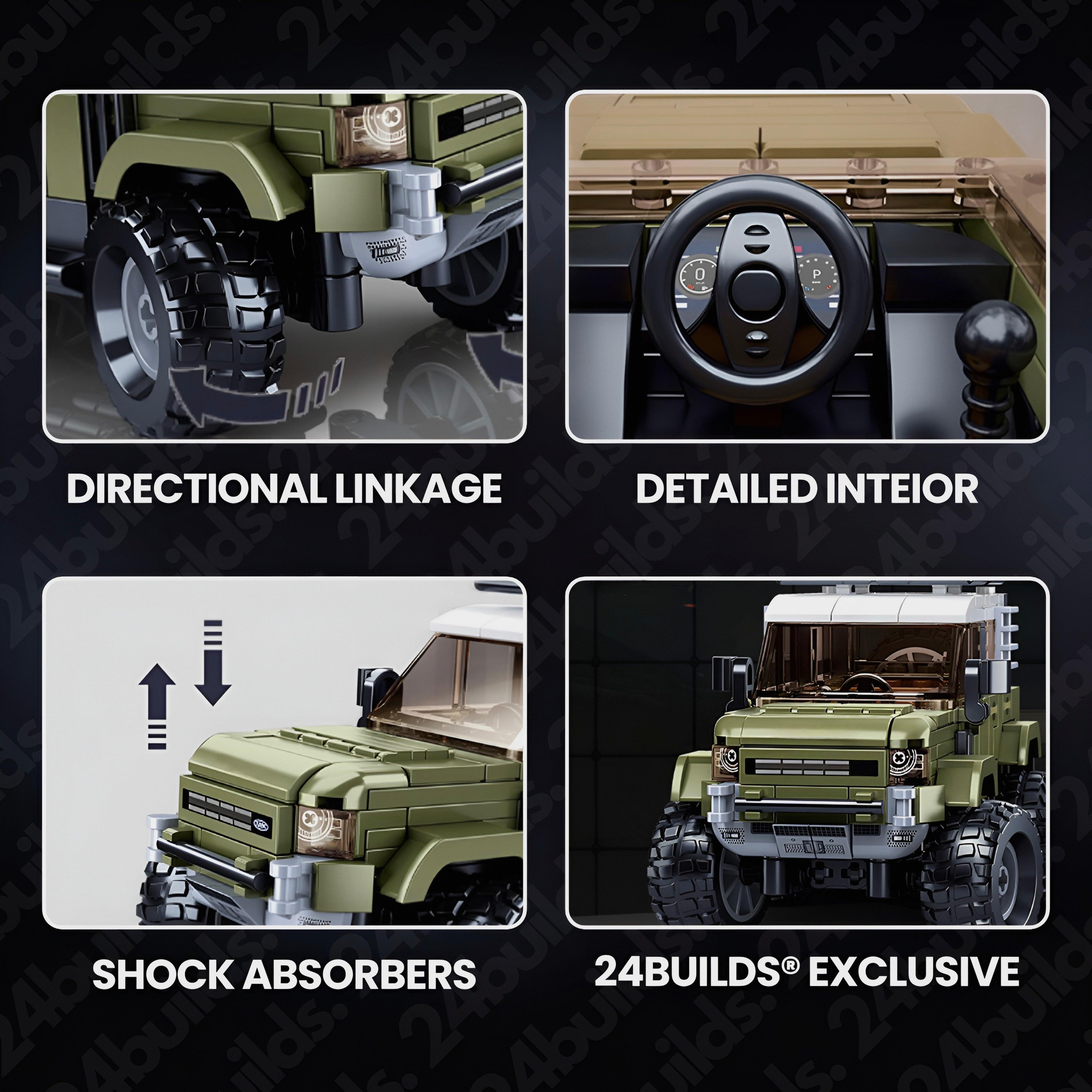 24builds® Defender 4x4 | 322pcs | Block World