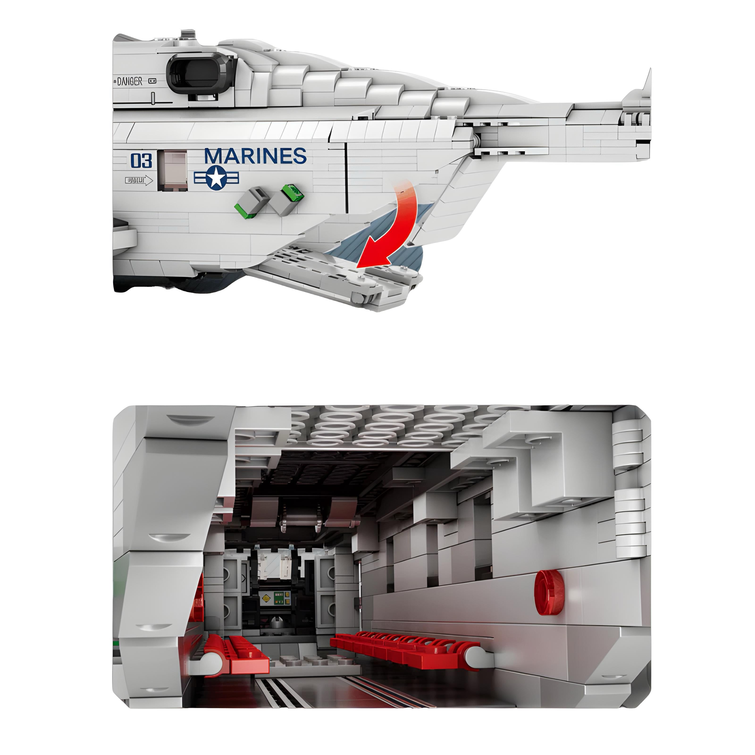 CH-53 Transport Helicopter | 2192pcs | Block World
