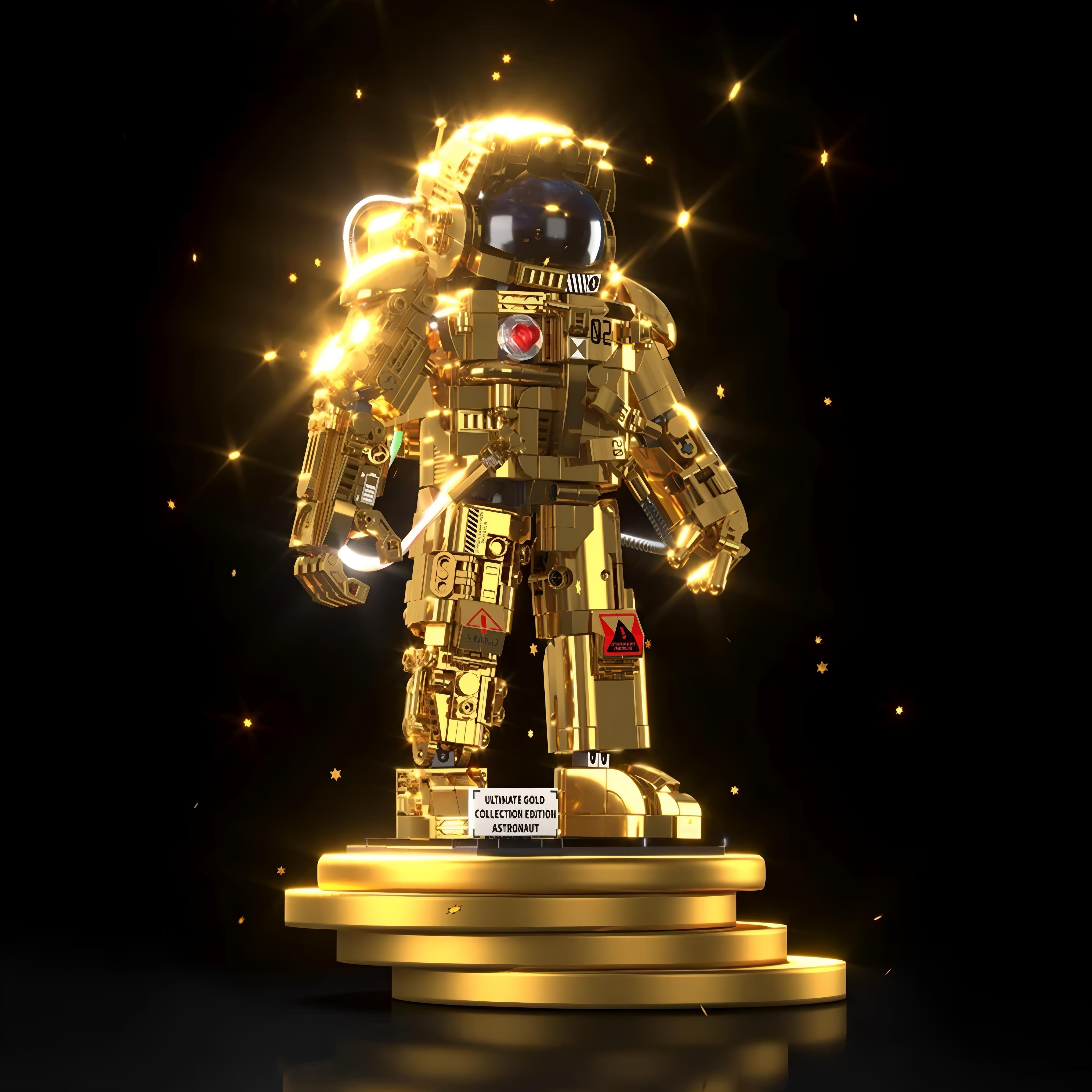 Gold Edition Astronaut | 992pcs | Block World
