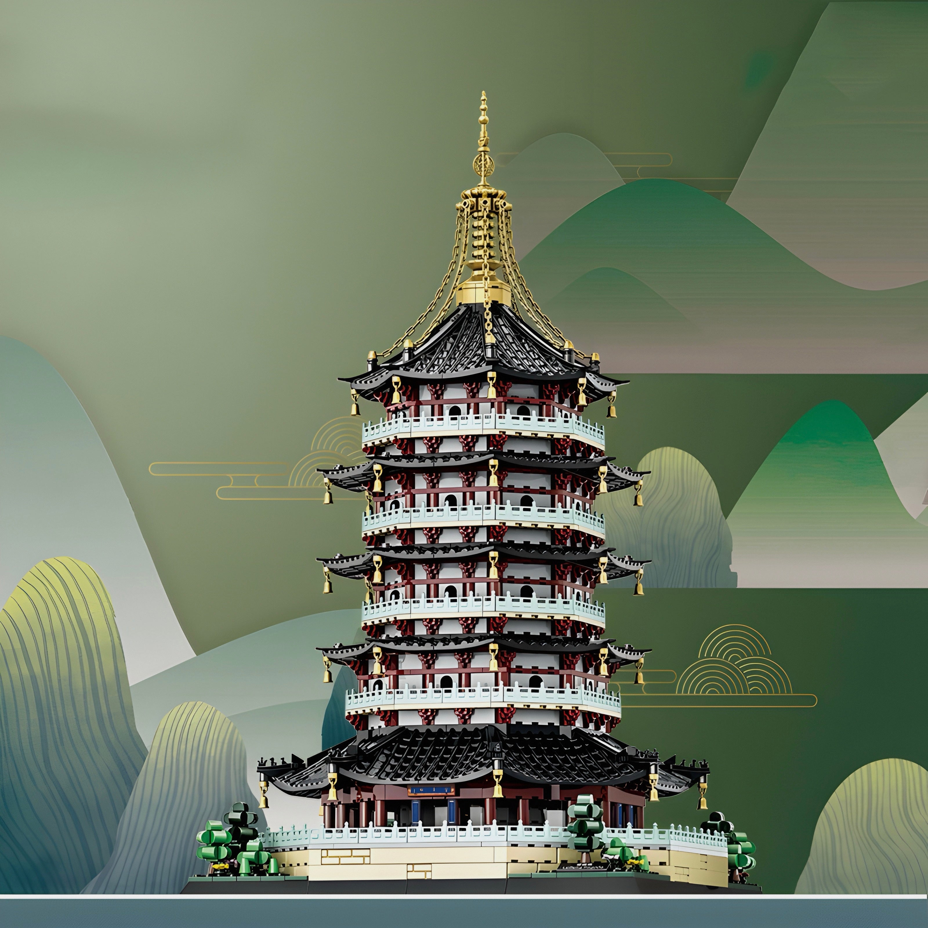 Leifeng Pagoda | 1498pcs | Block World