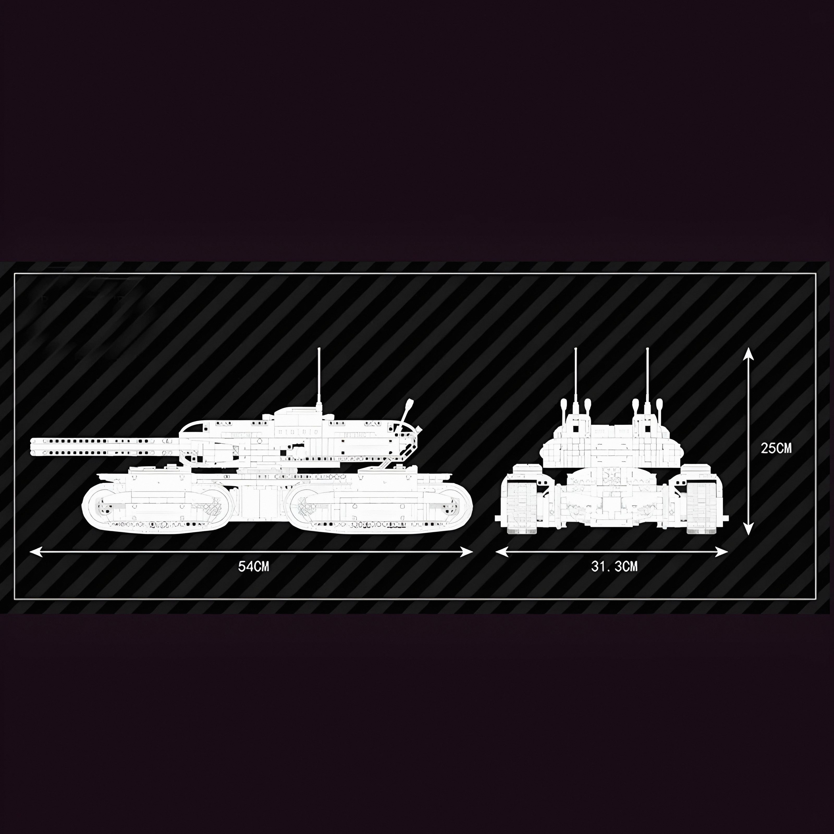 Remote Controlled Army 4 Track Tank | 3294pcs