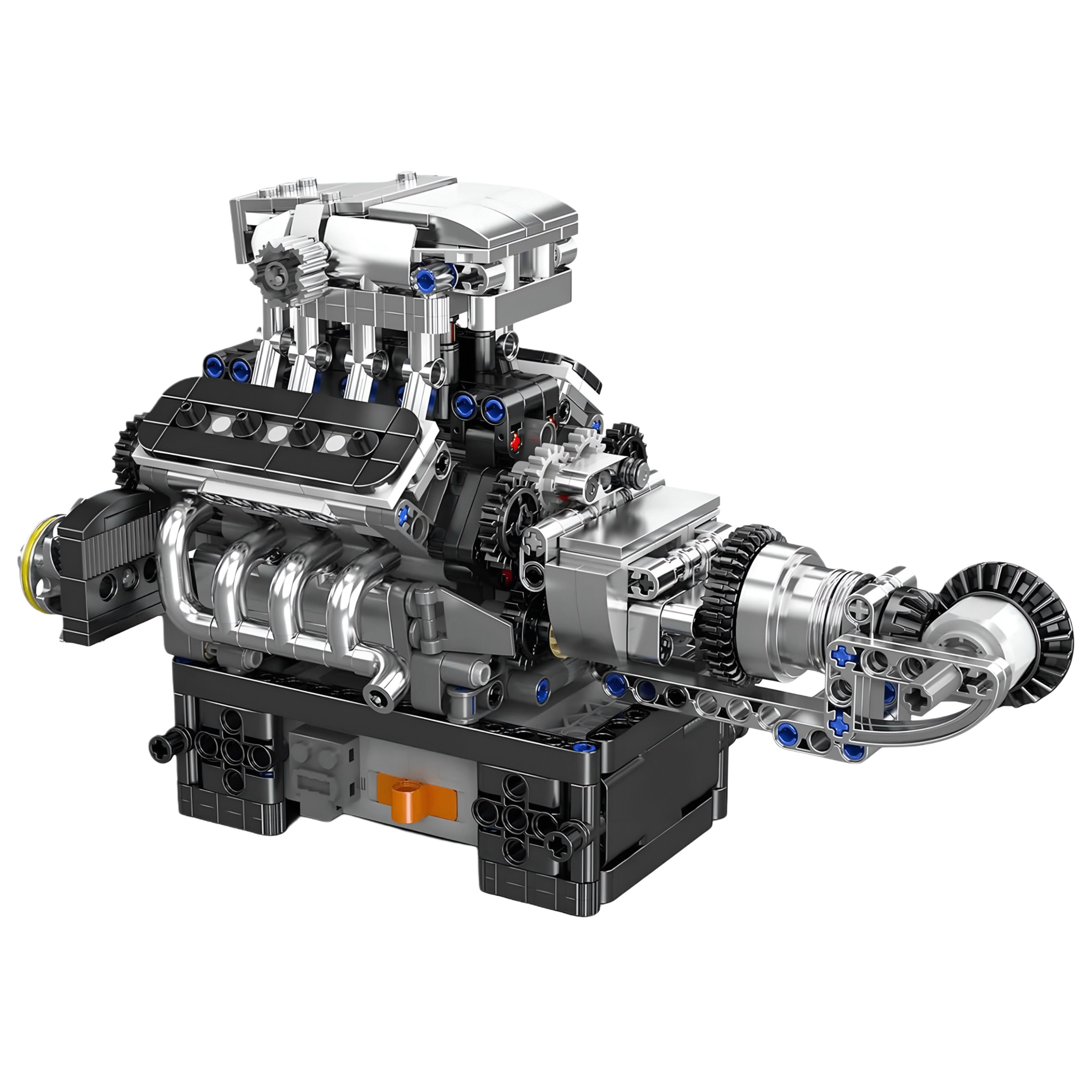 Motorised British Supercar V8 Engine | 736pcs
