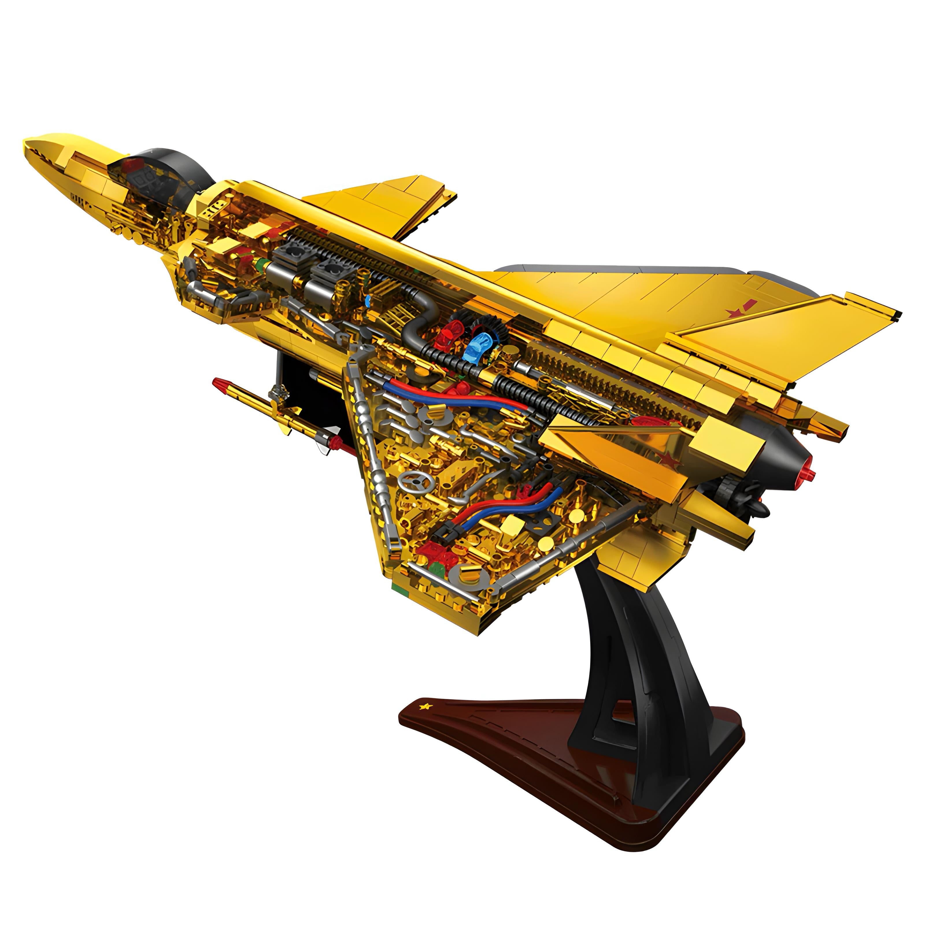 Gold Edition J-20 Stealth Fighter | 1202pcs | Block World