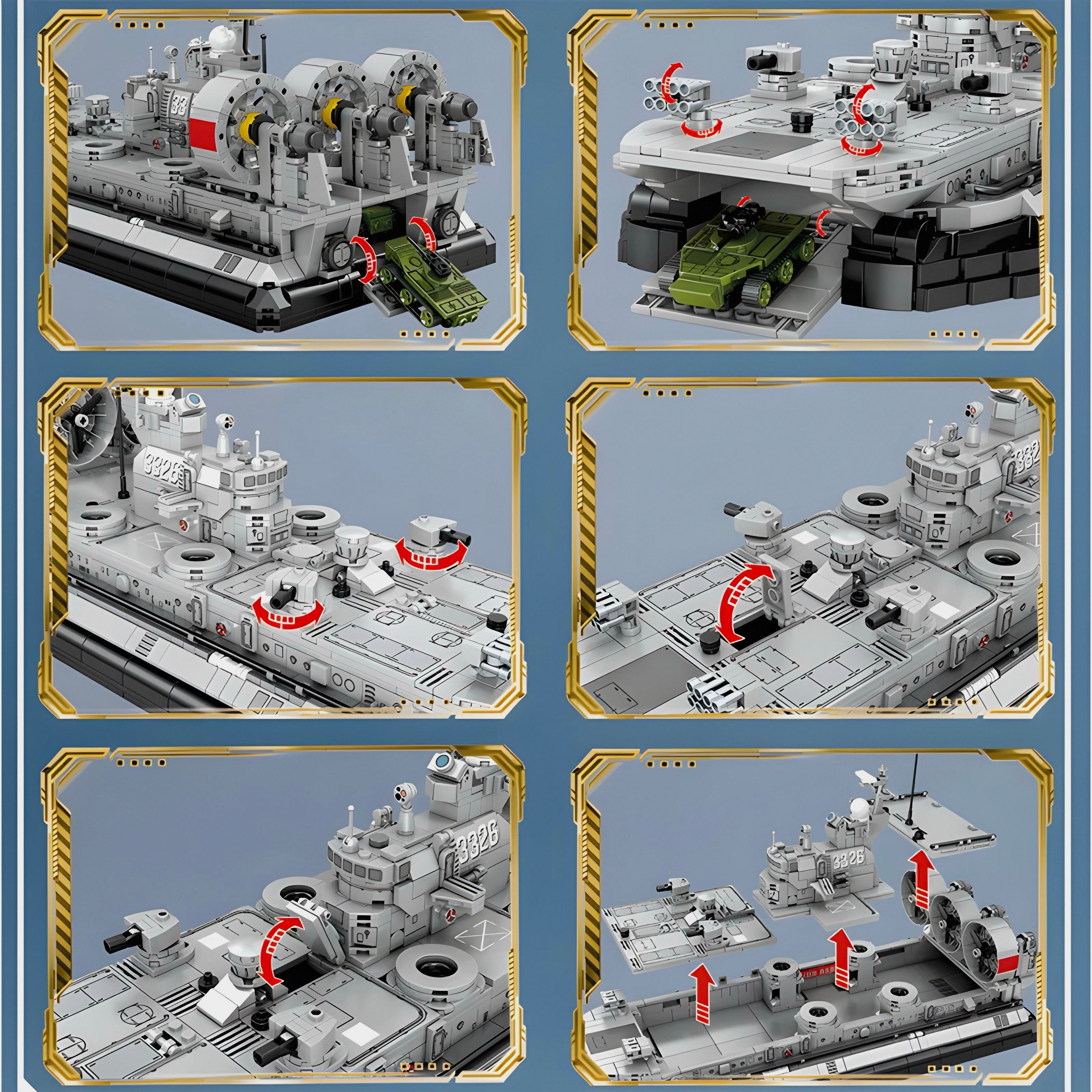 Military Hovercraft | 1442pcs