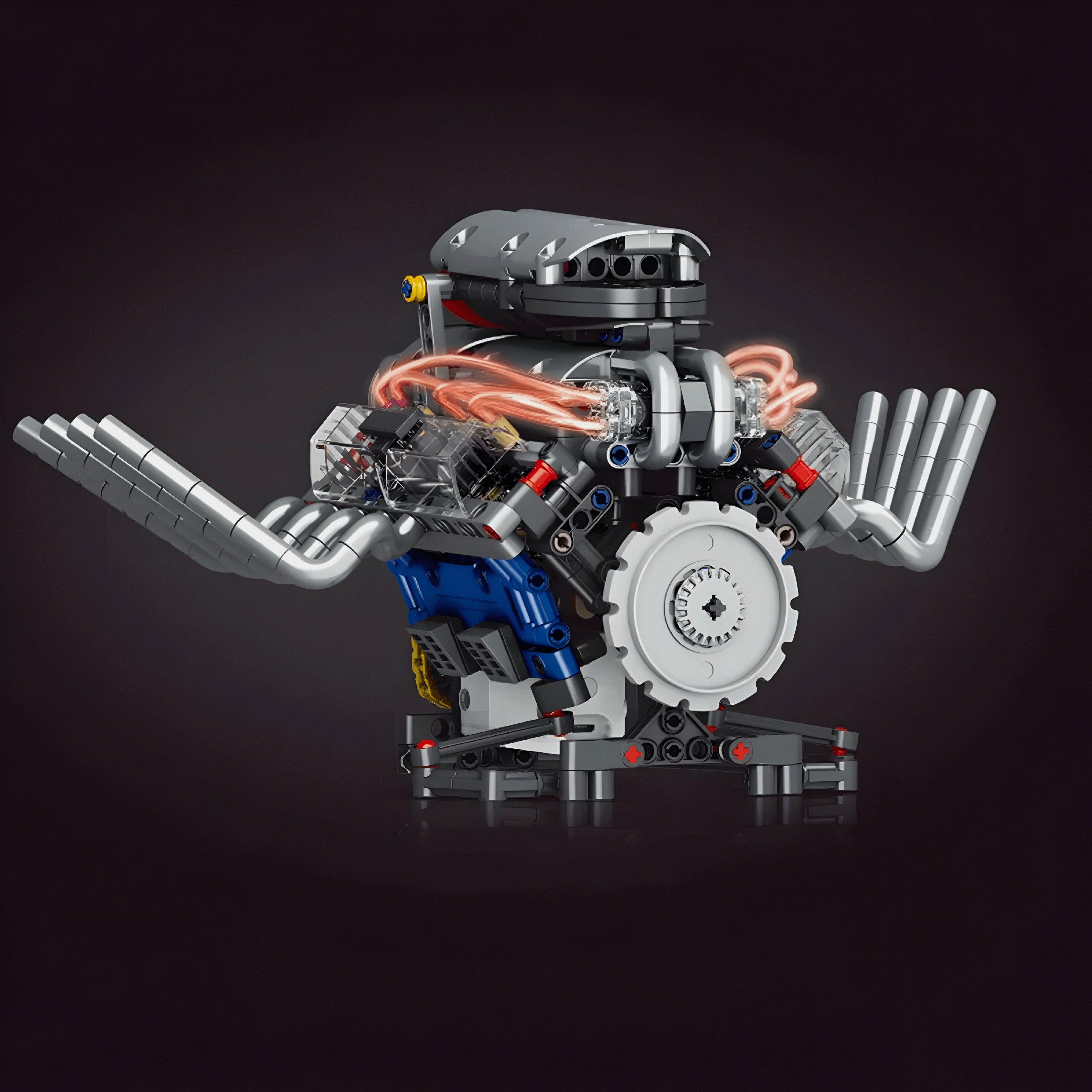 Motorised Hot Rod V8 Engine | 662pcs