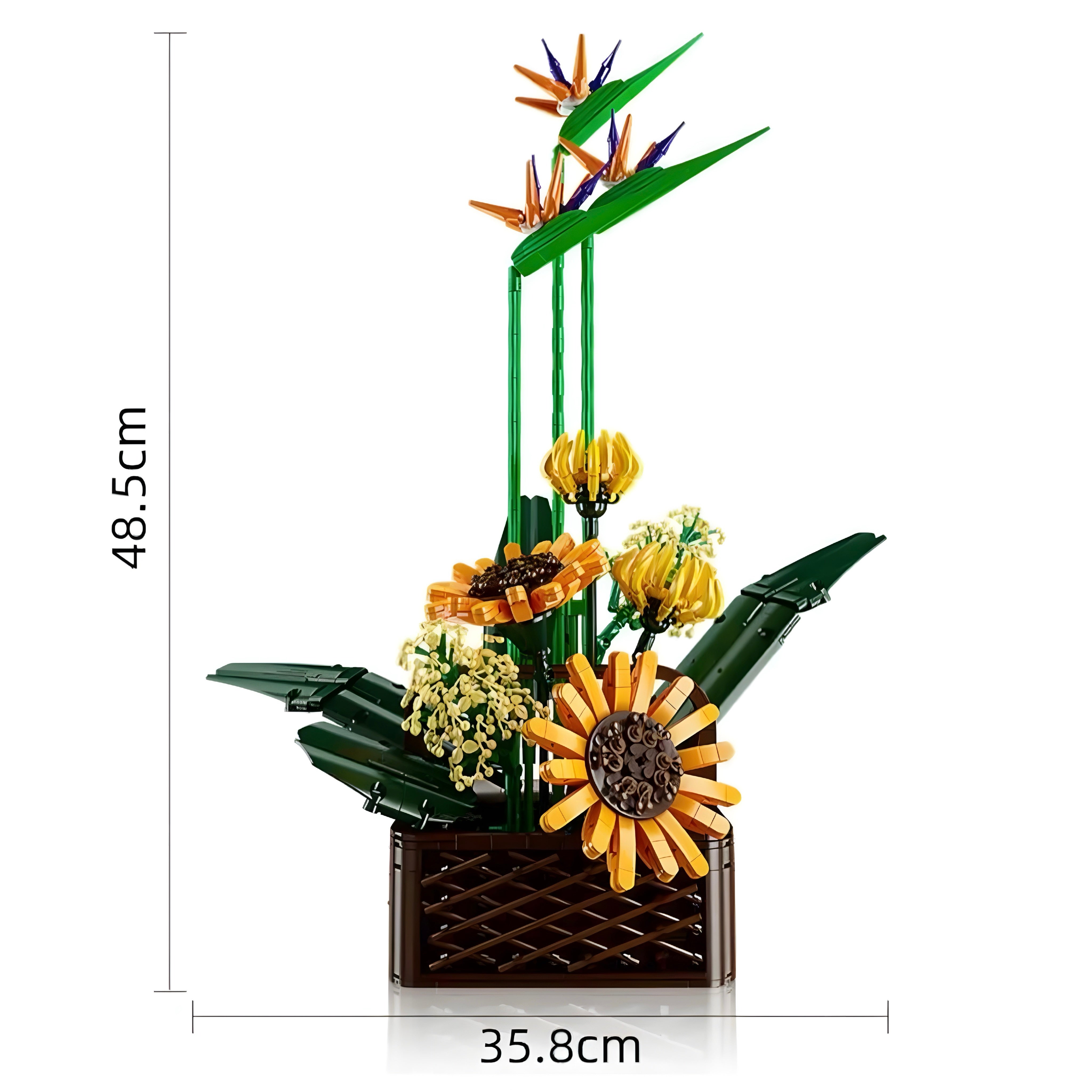 Bird Of Paradise & Sunflowers | 1612pcs | Block World