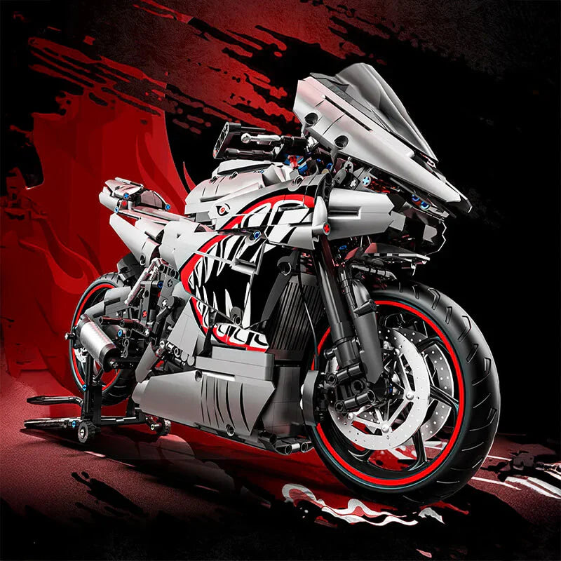 Japanese Shark Performance Motorbike | 2128pcs | Block World