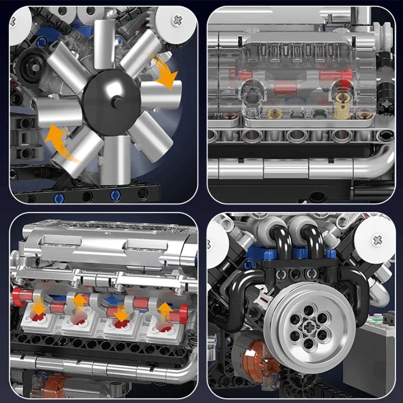 Motorised V8 Engine | 534pcs