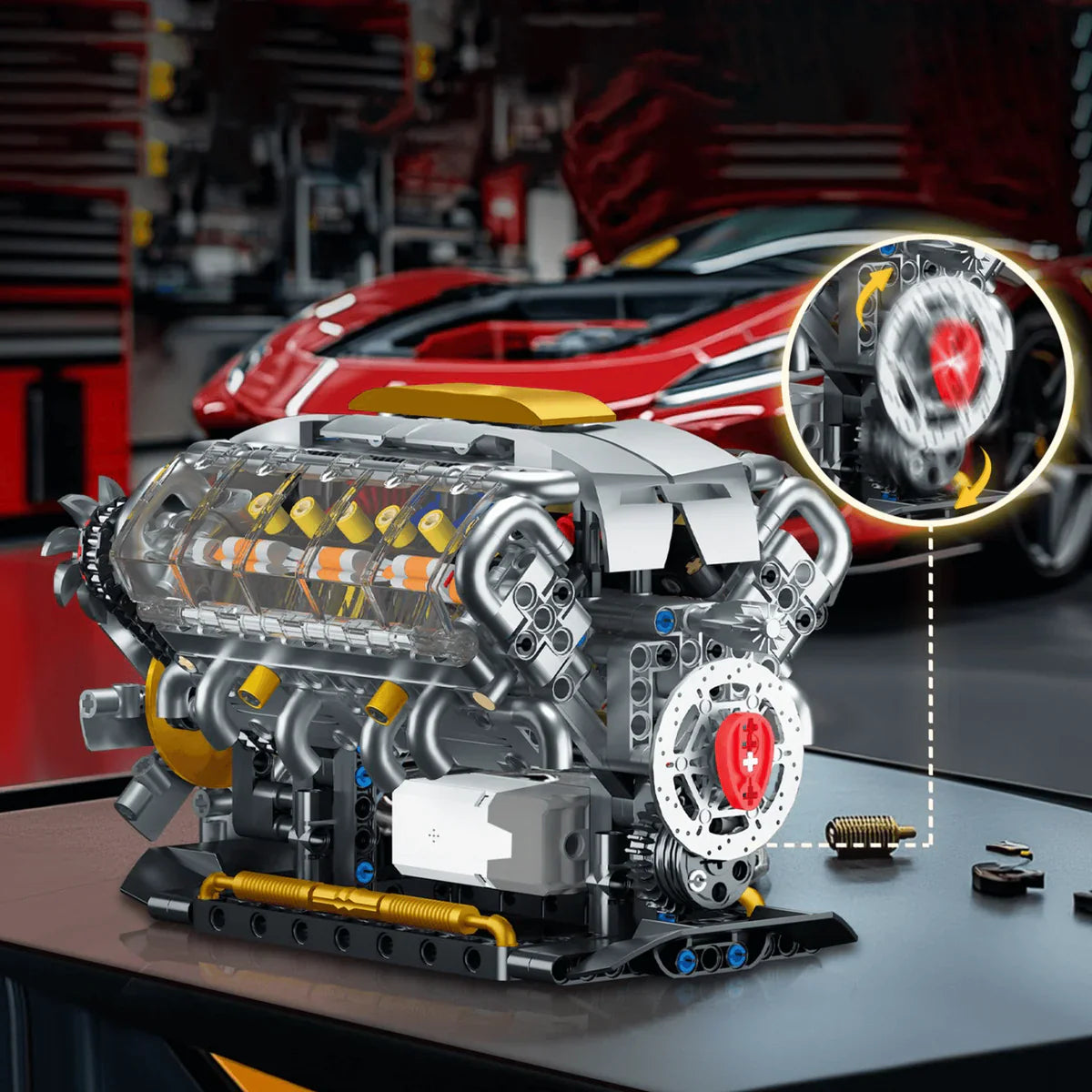 Motorised V8 Engine | 692pcs