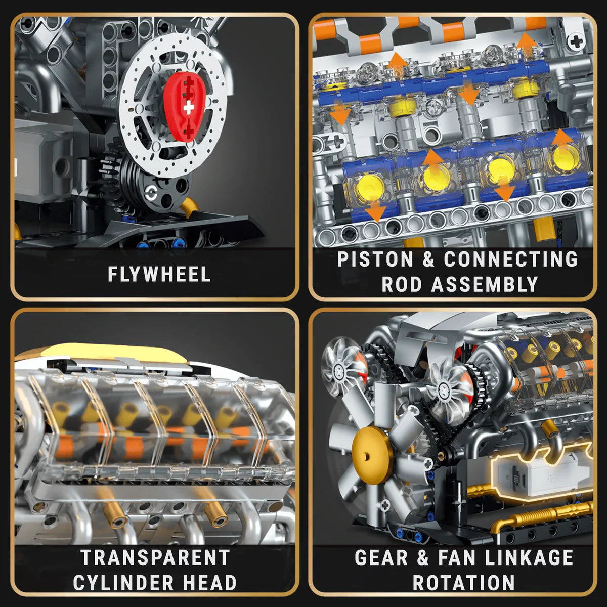 Motorised V8 Engine | 692pcs