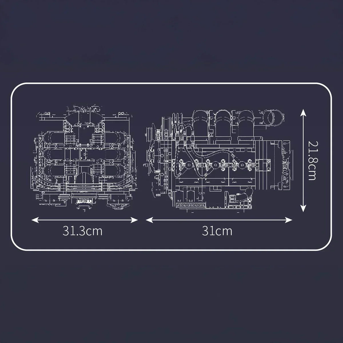 Motorised Flat 6 Engine | 2376pcs