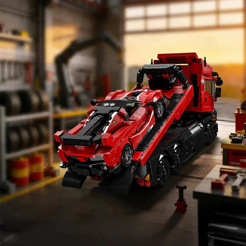 Italian Hypercar Transporter Bundle | 1728pcs | Block World