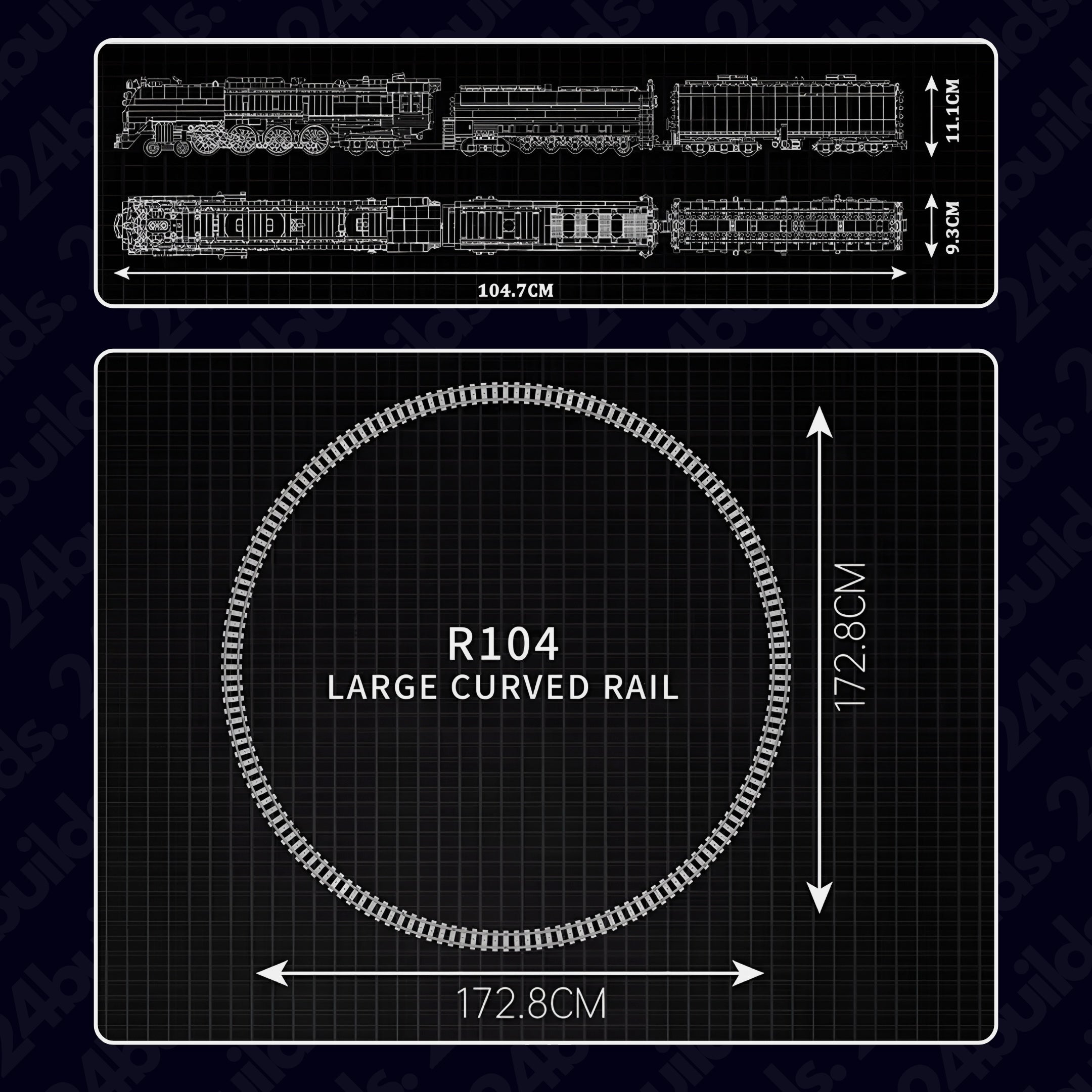 Union Pacific 844 Locomotive | 3358pcs
