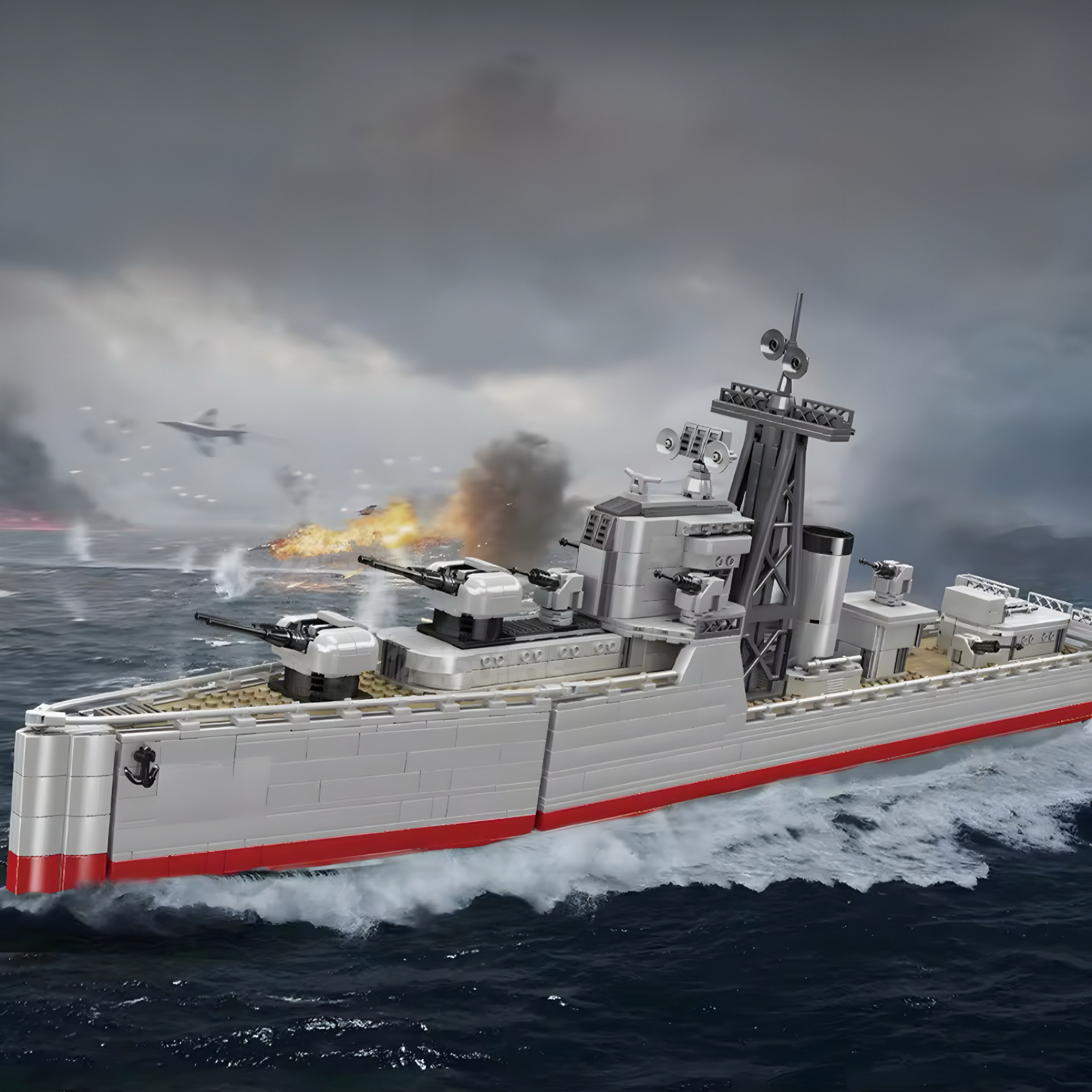 Atlantic-Class Naval Destroyer | 1816pcs | Block World