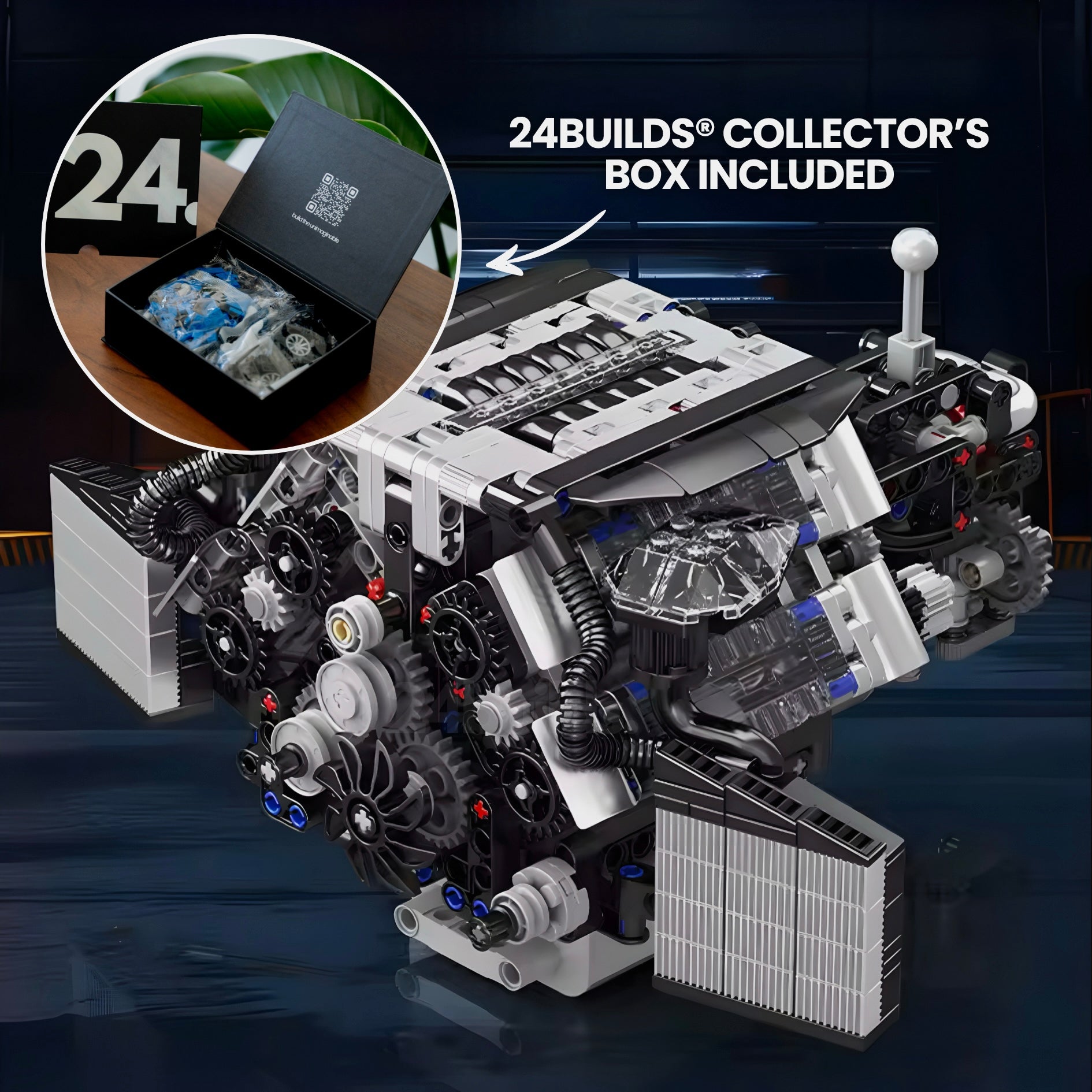 Twin Turbo W12 German Engine | 872pcs