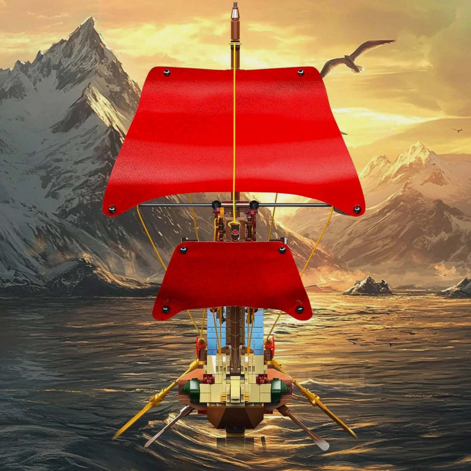 Golden Age Pirate Warship | 1466pcs | Block World