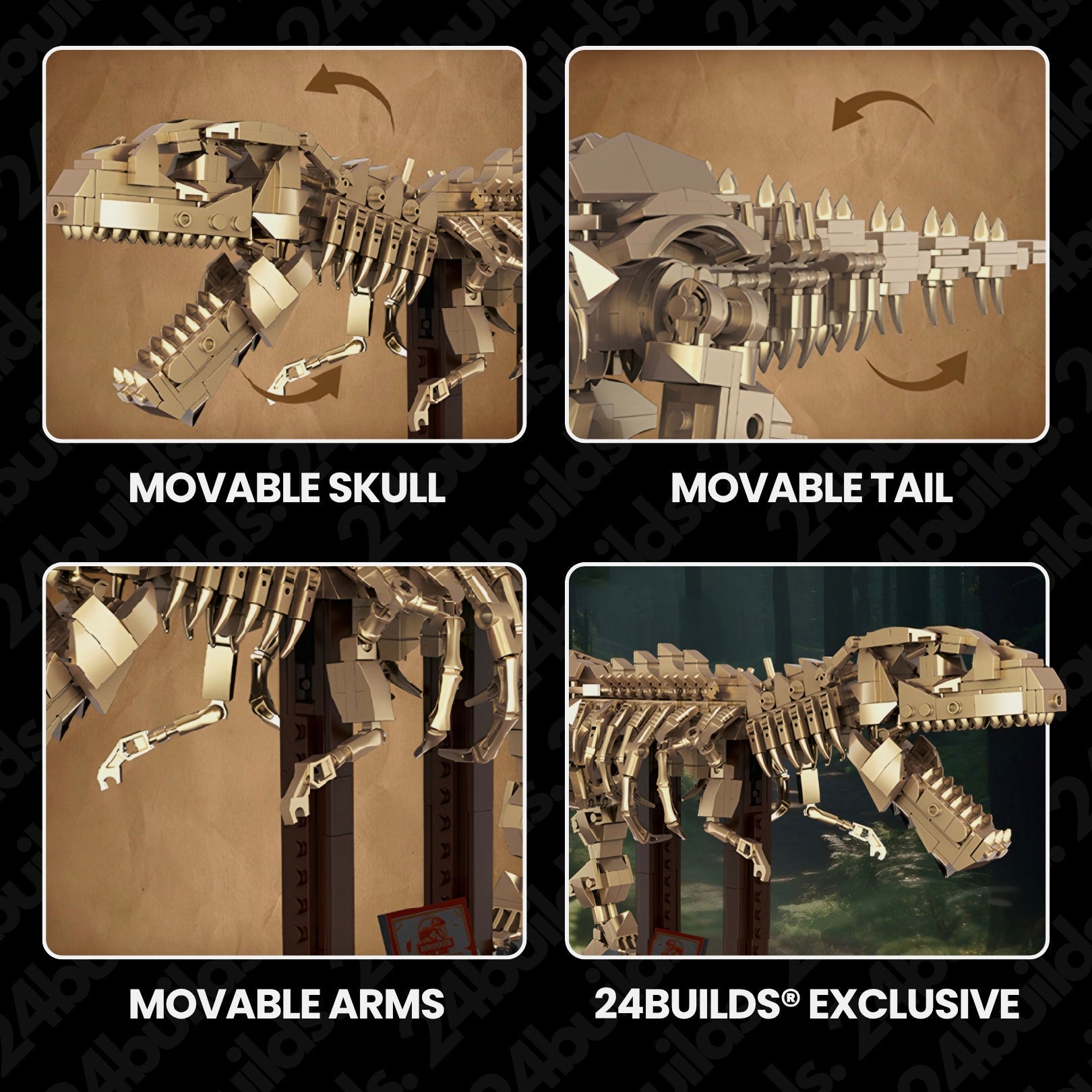 Gold Edition T-Rex | 864pcs | Block World