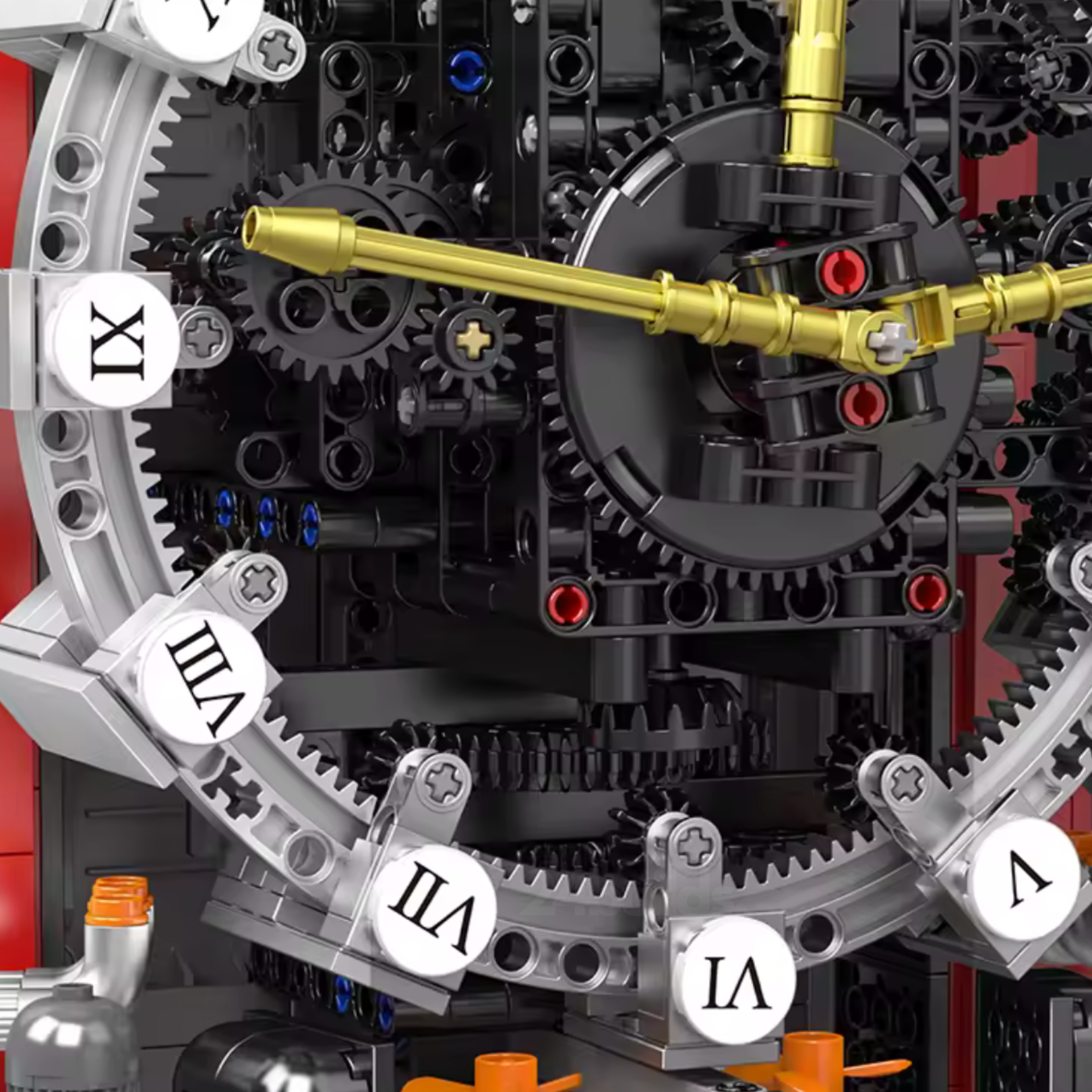 Motorised Cyberpunk Mechanical Clock | 1602pcs