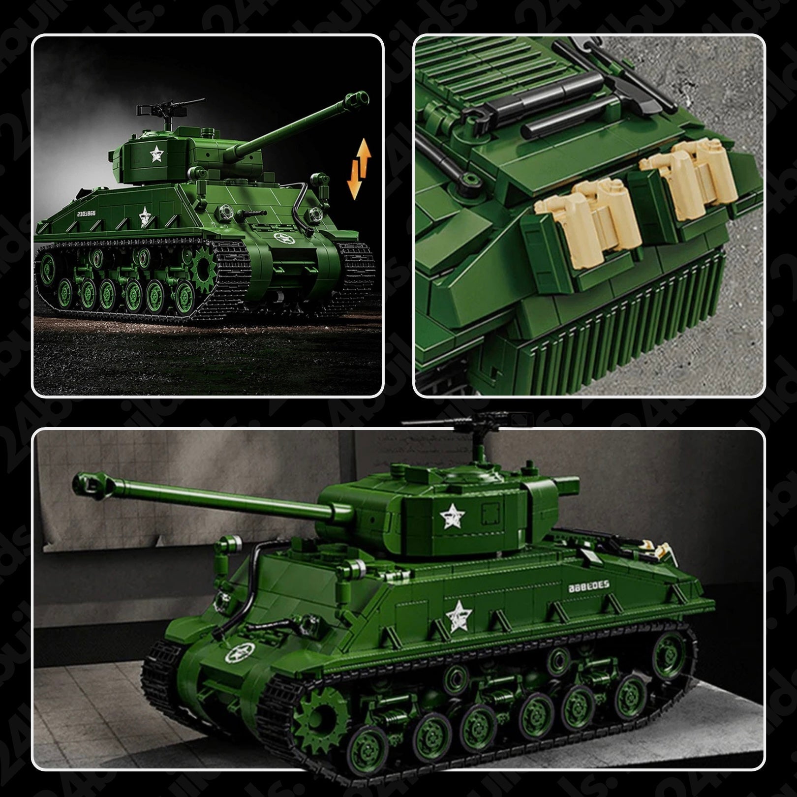 M4 Sherman Tank | 1682pcs
