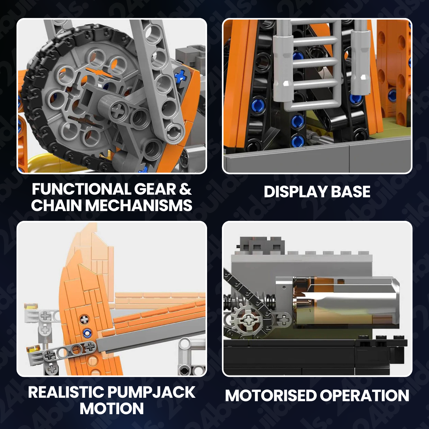 Motorised Mechanical Oil Rig | 840pcs