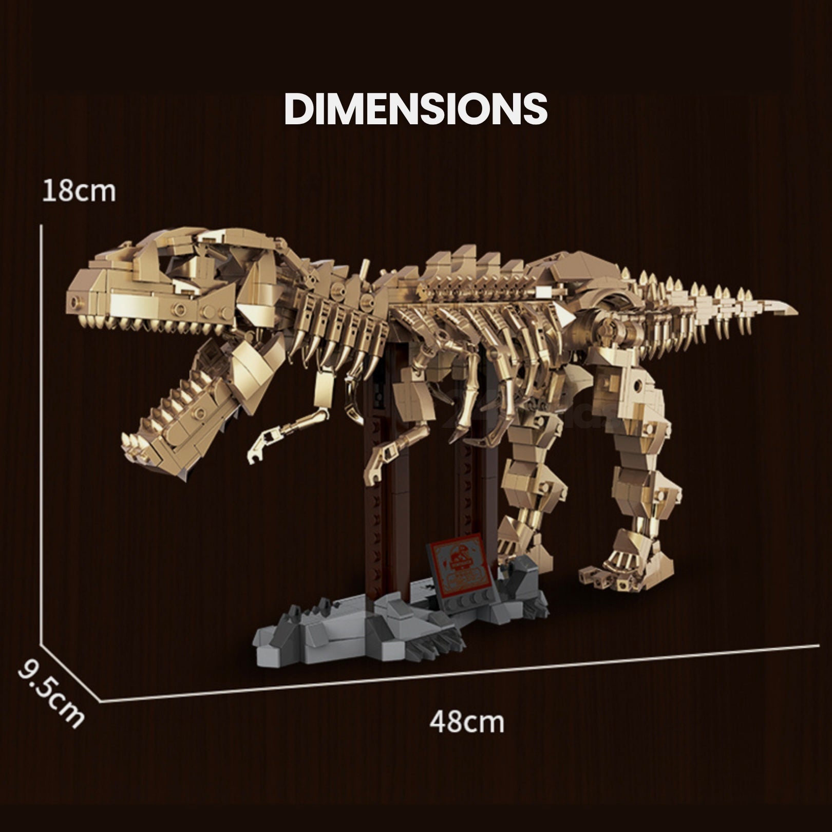 Gold Edition T-Rex | 864pcs | Block World