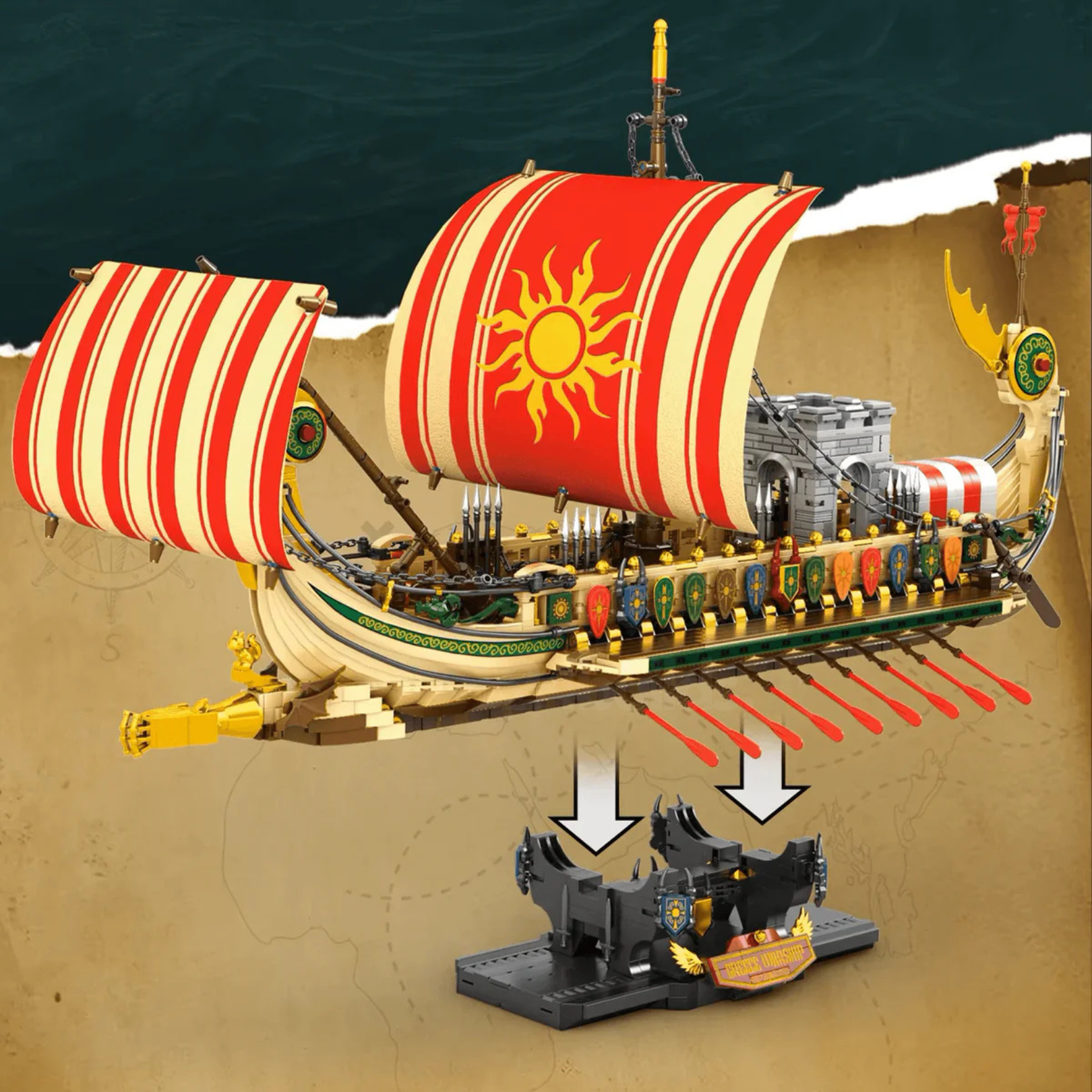 Greek Warship | 2982pcs | Block World