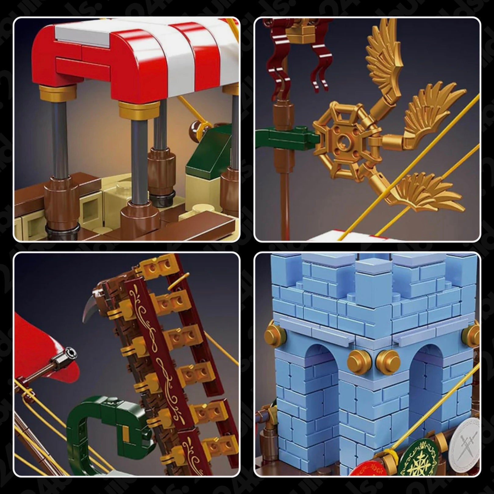 Golden Age Pirate Warship | 1466pcs | Block World