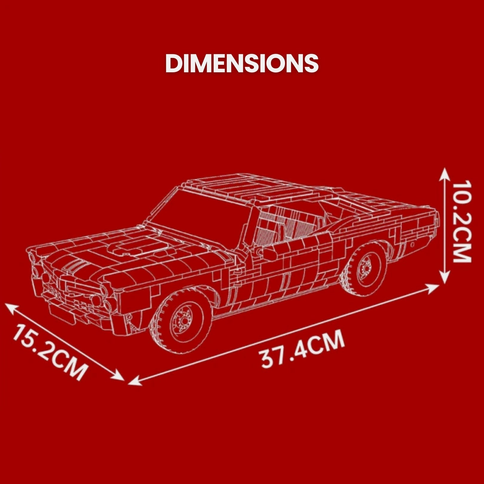 Gto American Muscle Car | 1564pcs