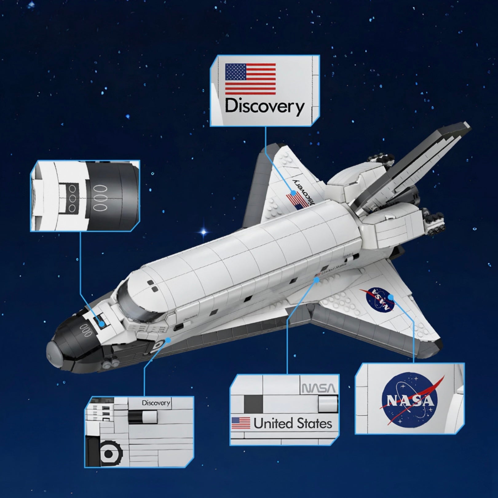 Nasa Space Shuttle Discovery | 1826pcs