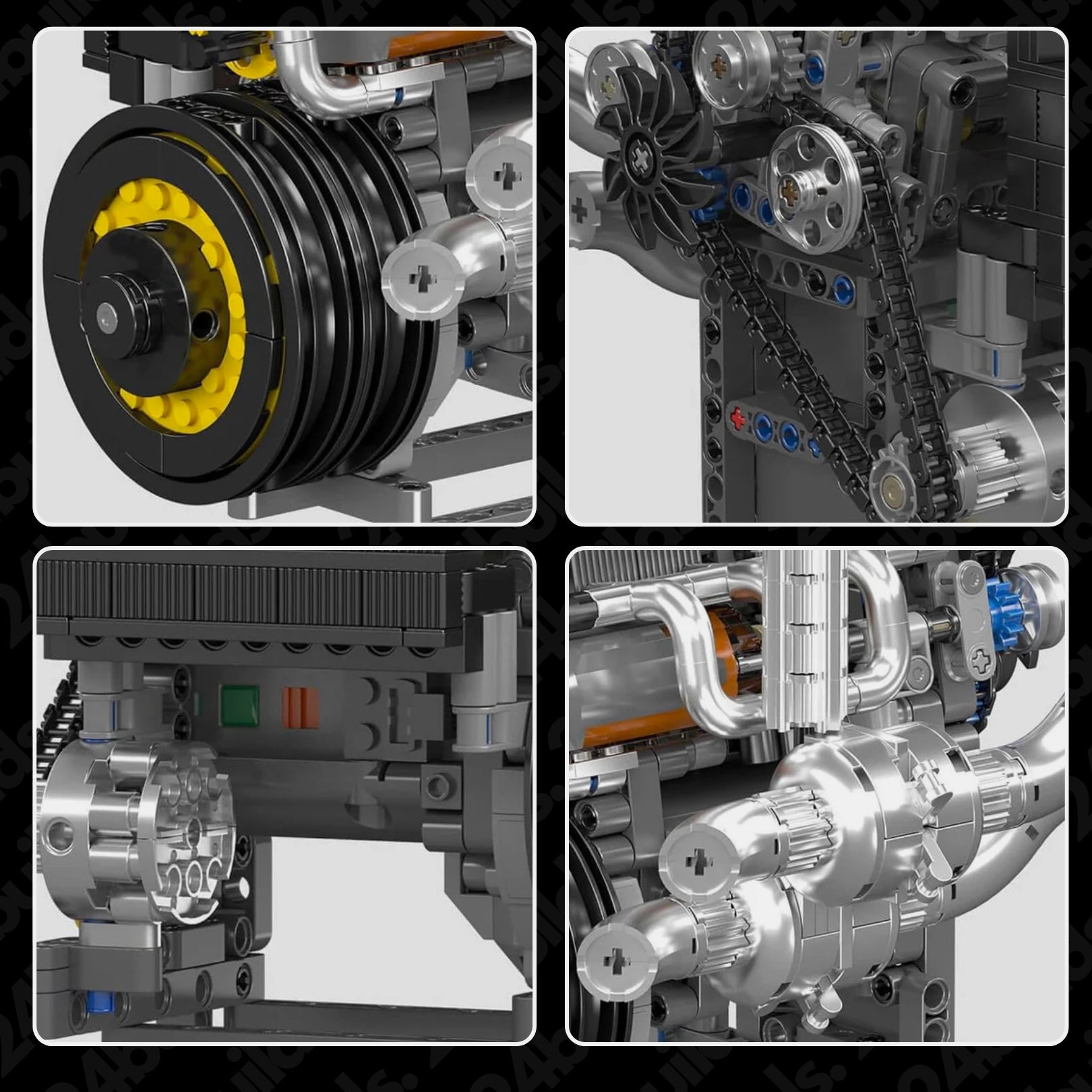 Motorised Swedish Hypercar Engine | 738pcs