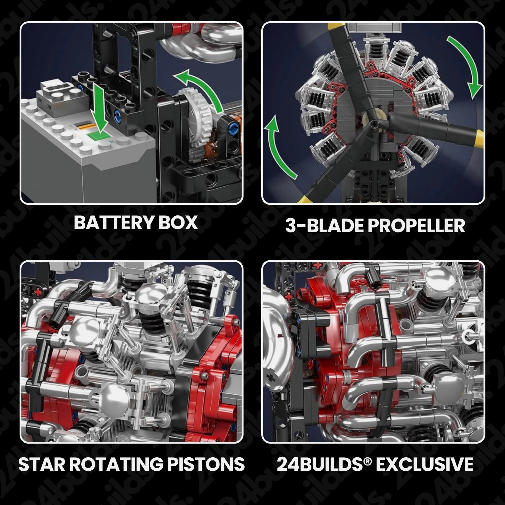 Motorised Radial Aircraft Engine | 1146pcs