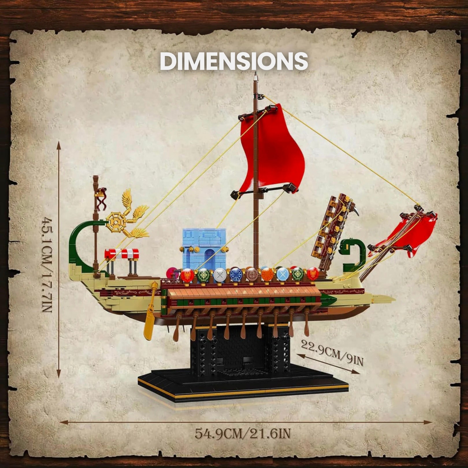 Golden Age Pirate Warship | 1466pcs
