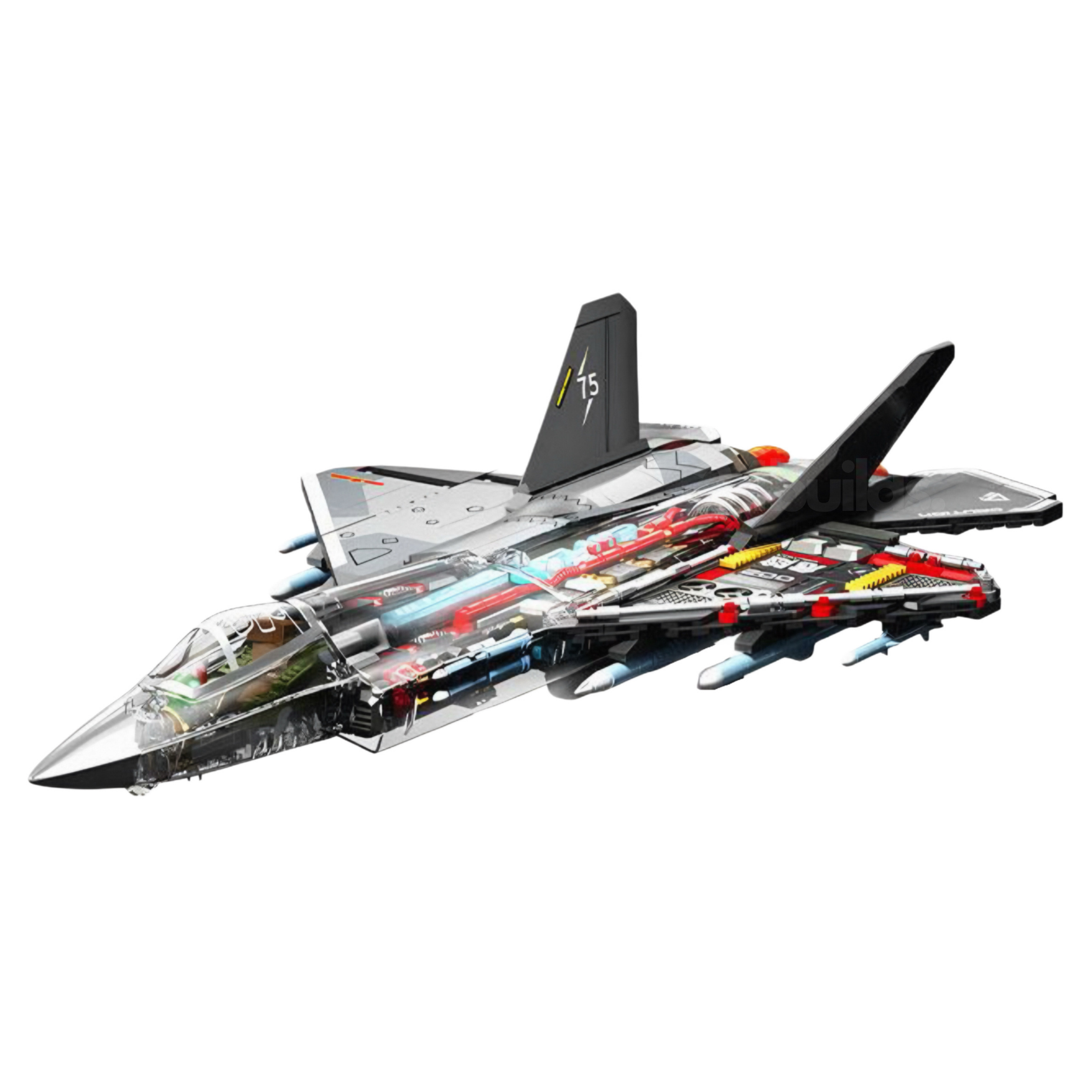 Transparent J-35 Fighter Jet | 1324pcs