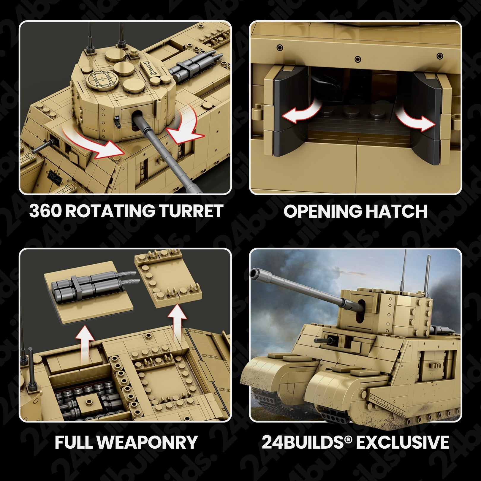 Tog II Behemoth Tank | 1426pcs