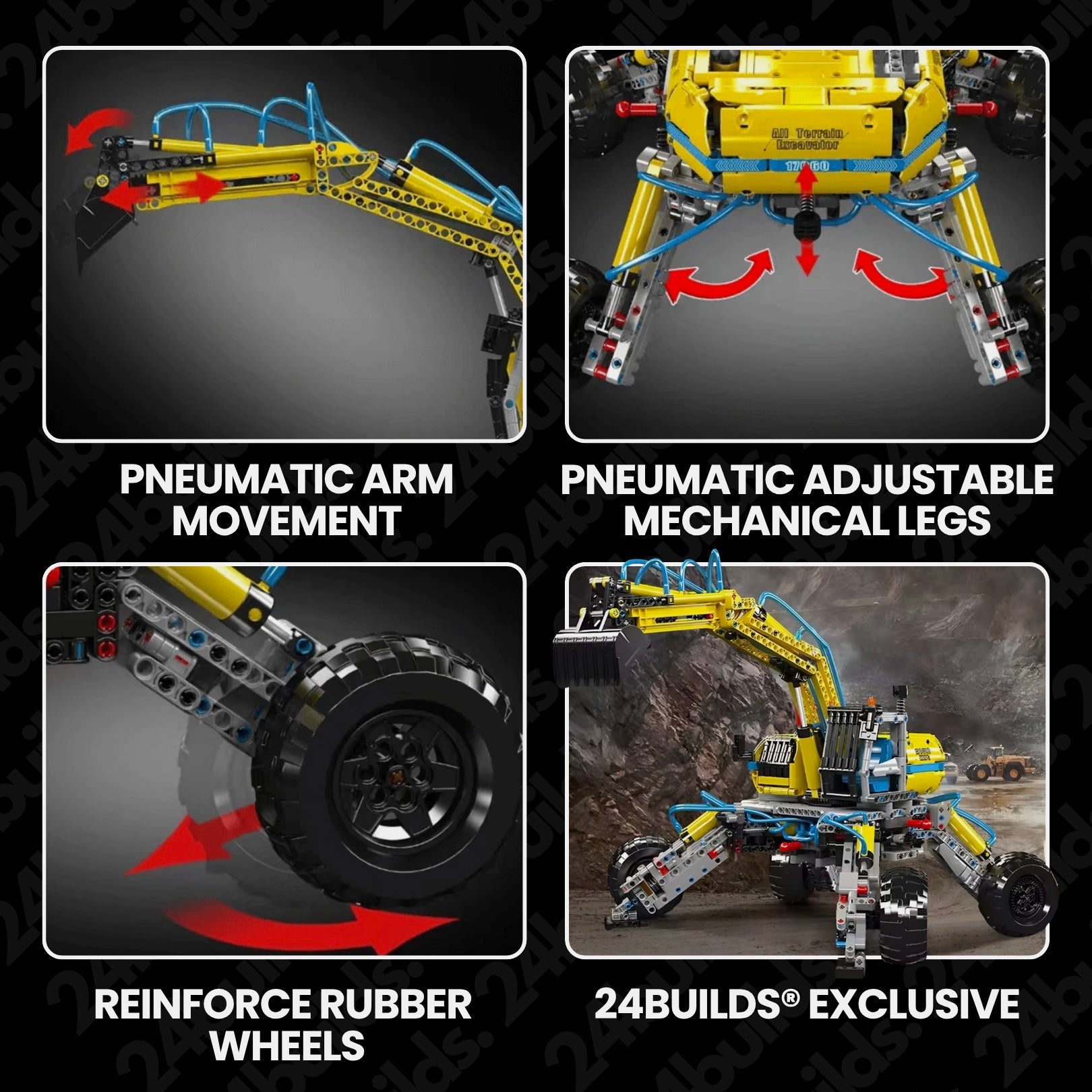 Pneumatic All-terrain Excavator | 1392pcs