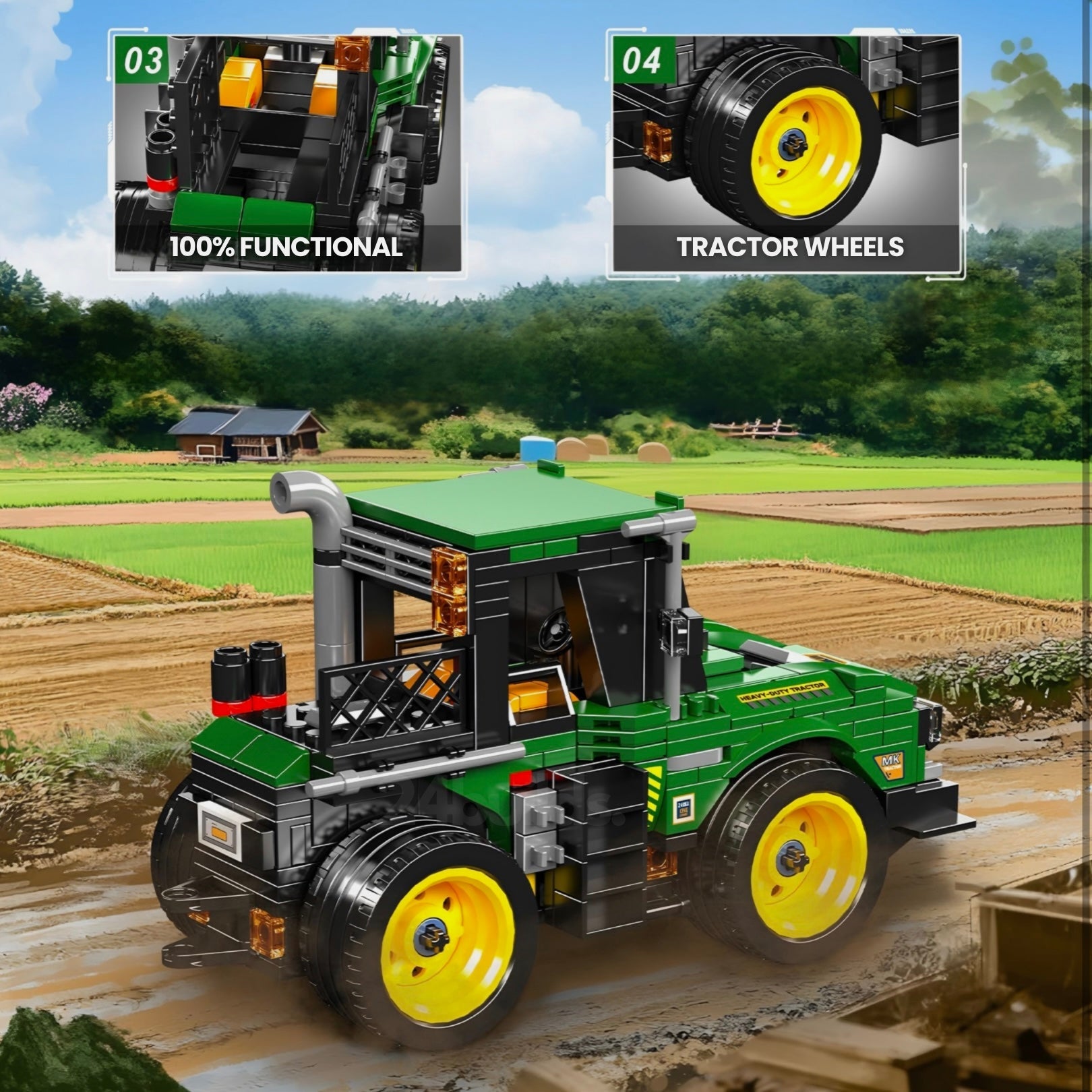 Farm Tractor | 472pcs | Block World