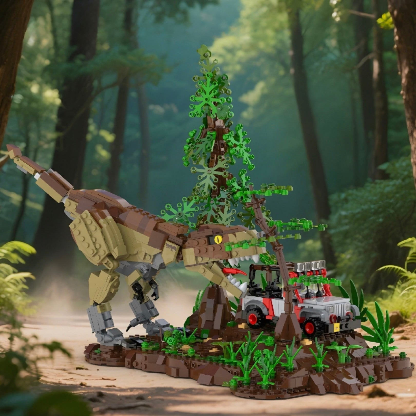 T-rex vs Off-roader | 1556pcs