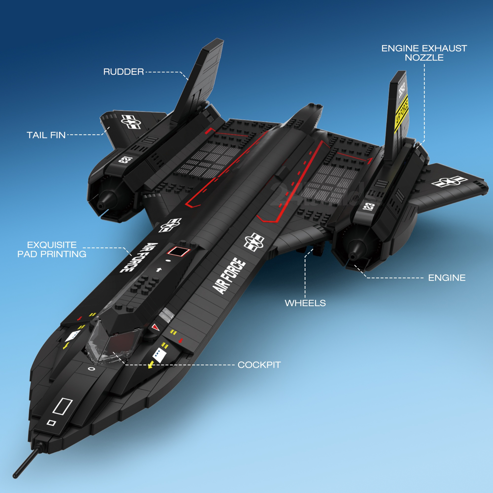 Sr-71 Blackbird | 1776pcs