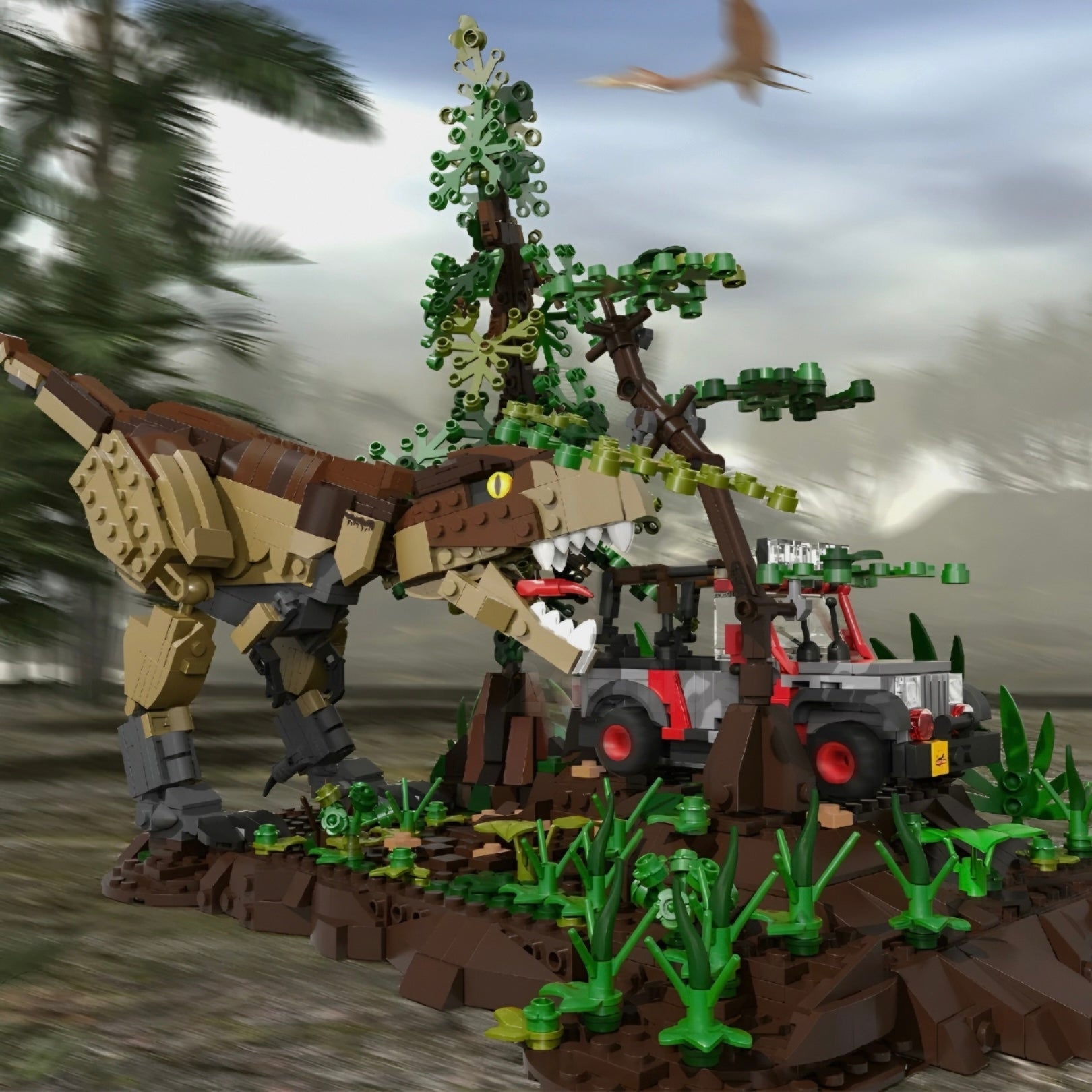 T-rex vs Off-roader | 1556pcs