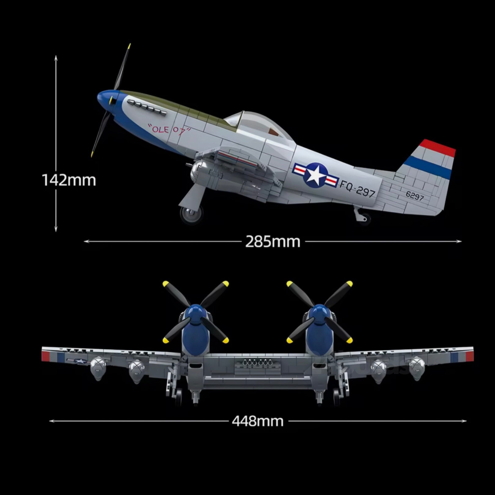 North American F-82 Twin Mustang | 1108pcs