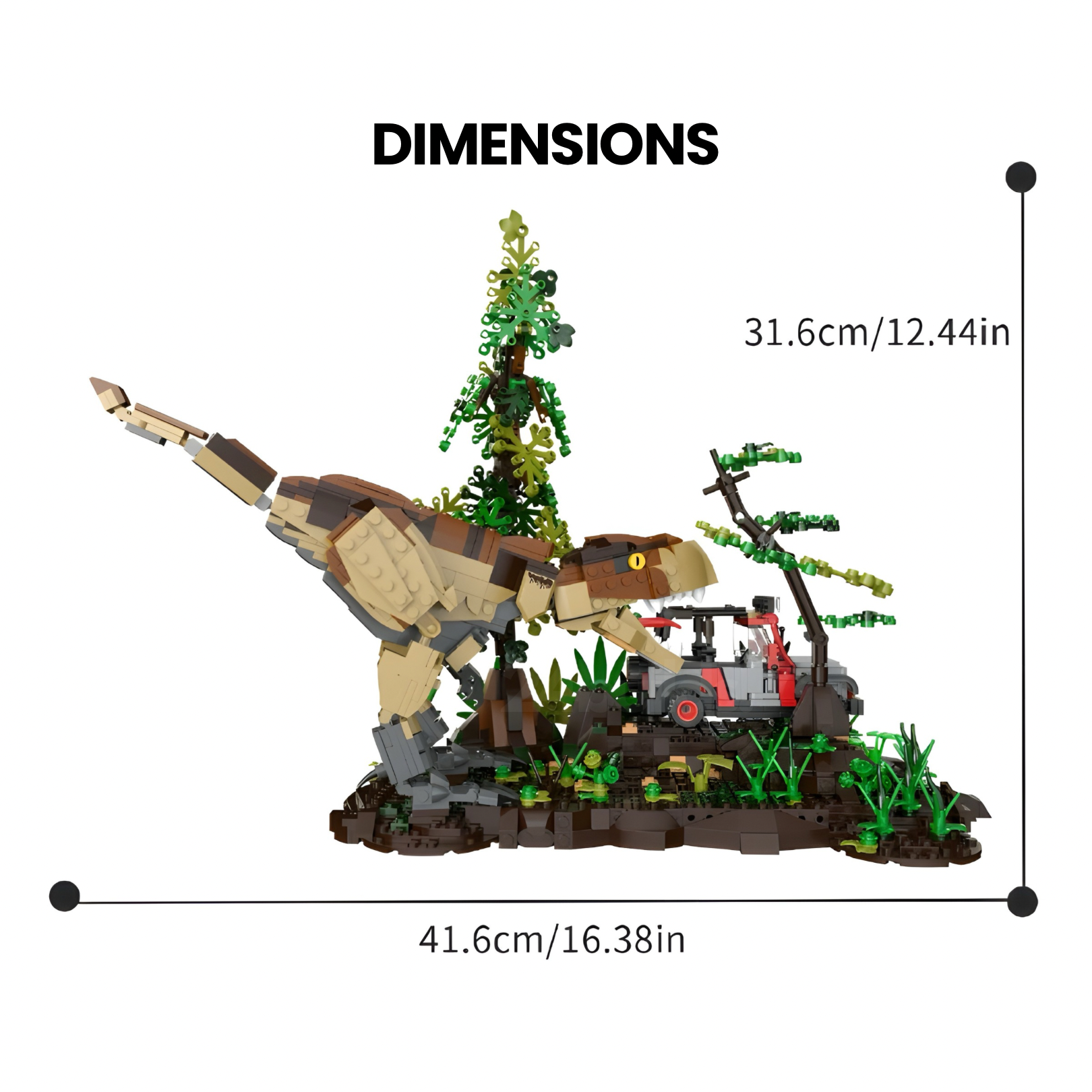 T-rex vs Off-roader | 1556pcs