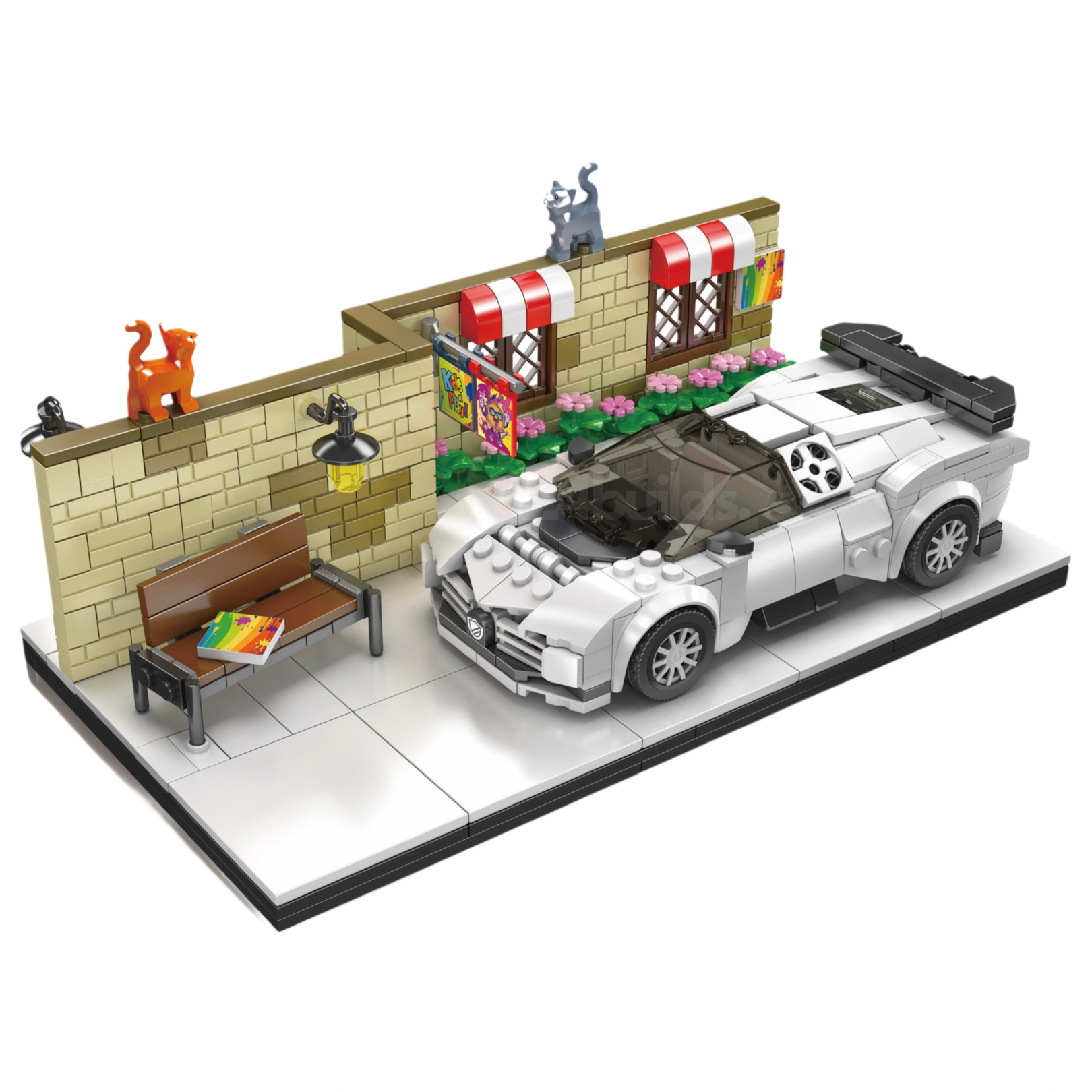 French Hypercar Street Scene | 592pcs | Block World