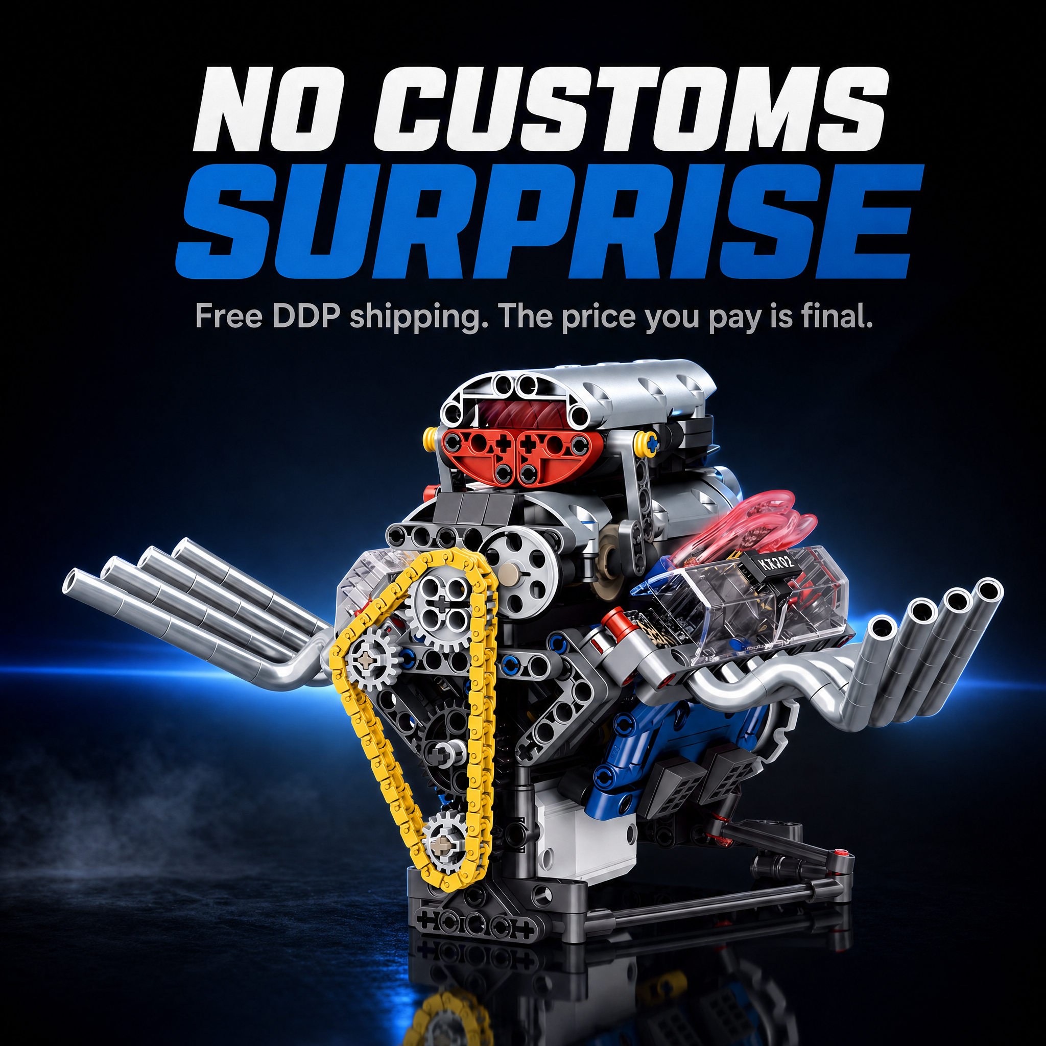 No customs surprise - free DDP shipping