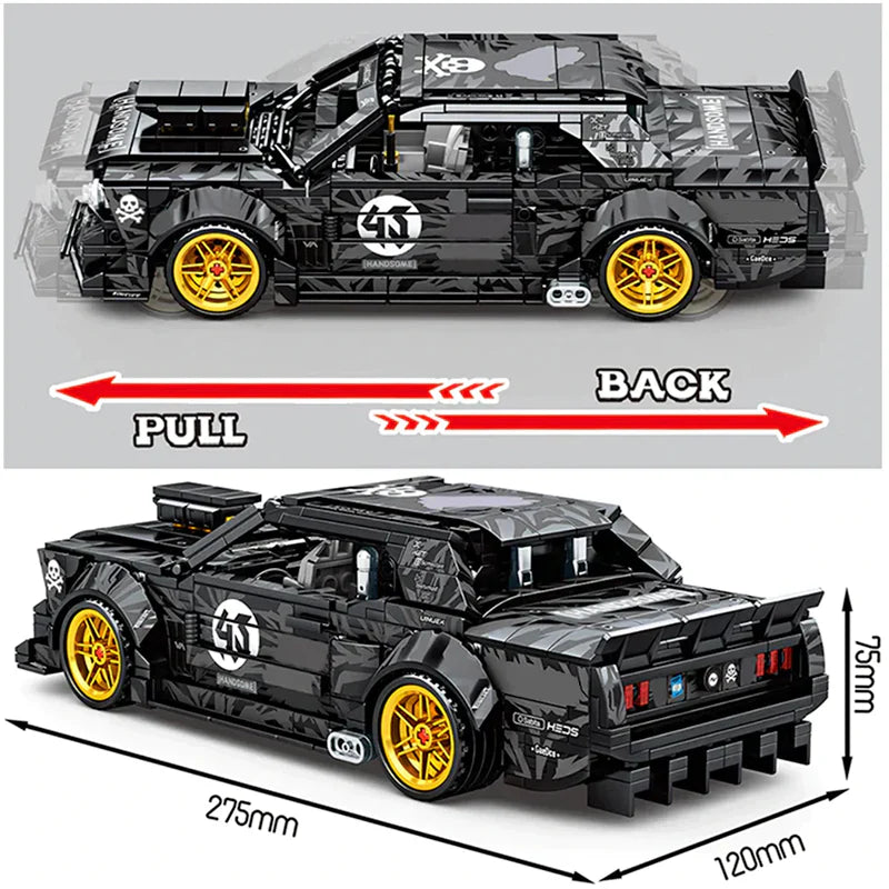 Baby 1,400bhp Drifter | 828pcs | Block World