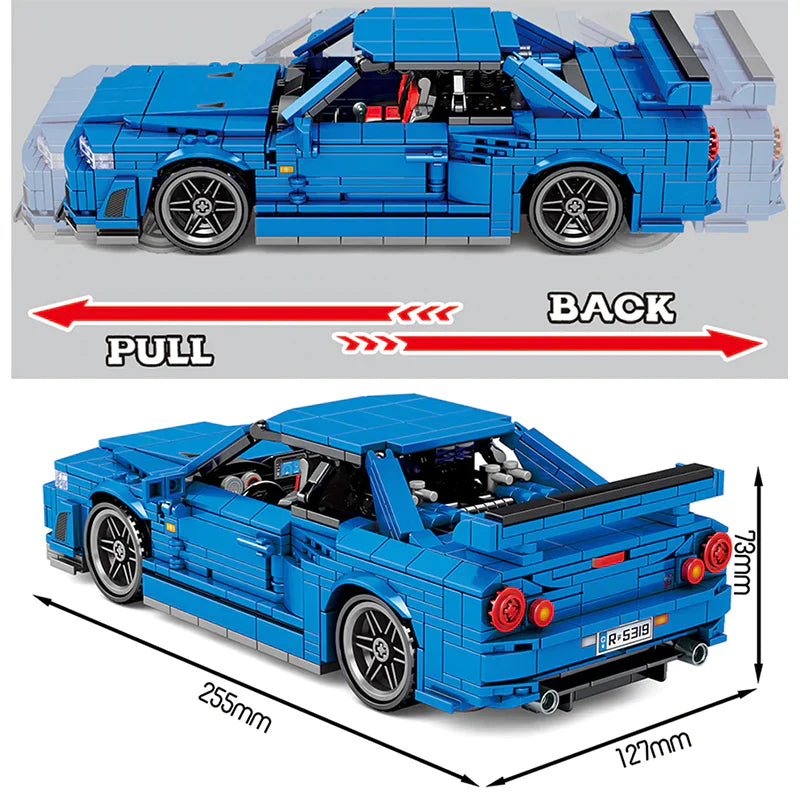 Godzilla R34 GT-R | 833pcs | Block World